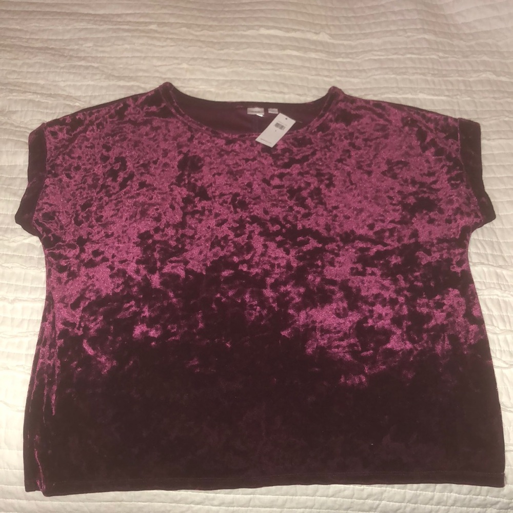 gap velvet tee shirt